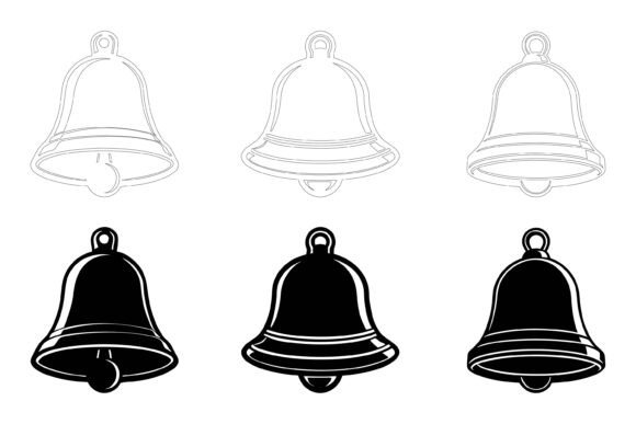 Bell Icon Set: Crisp, Scalable Vector Graphics for Every Project