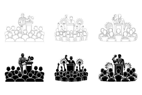 How Man and Speech Illustrations Strengthen Visual Communication Across Projects