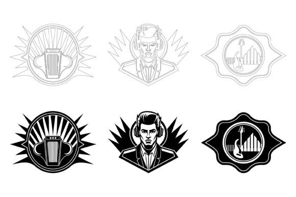 Man Shields with Headphone and Ribbons: a Vector Asset That Tells a Story Without Words