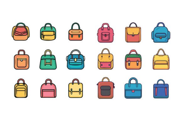 The Ultimate Large Set of Backpacks: Versatile Vector Illustrations for Every Creative Project